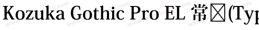 Kozuka Gothic Pro EL 常规(Type1)(西方)字体转换